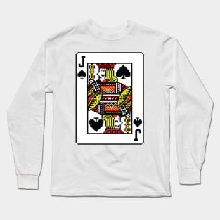 Jack of Spades Pixel Art Long Sleeve T-Shirt